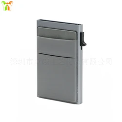Luxurious RFID Metal Card Holder - Slim Minimalist Wallet (GRAY)