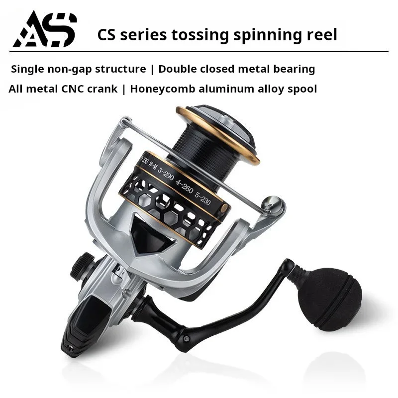 Fishing Reels Alloy Spool Saltwater Max Drag 25KG 5.2:1 High Speed Spinning Casting 2000-12000