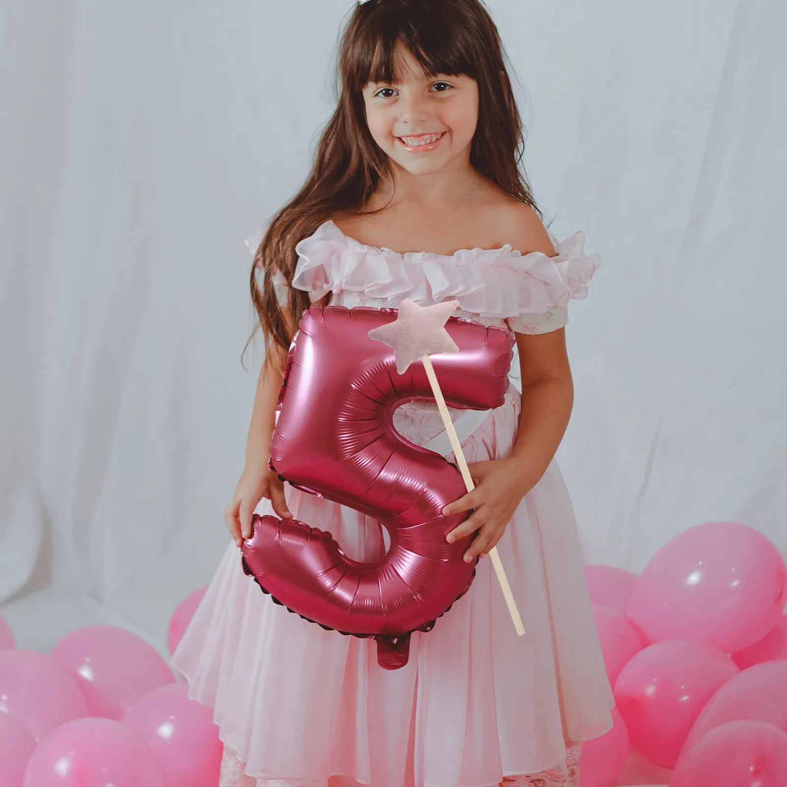 2Pcs 별 모양의 요정 지팡이 소품 생일 파티 장식 사랑스러운 천사 스틱 어린이 선물 다기능 코스프레 액세서리