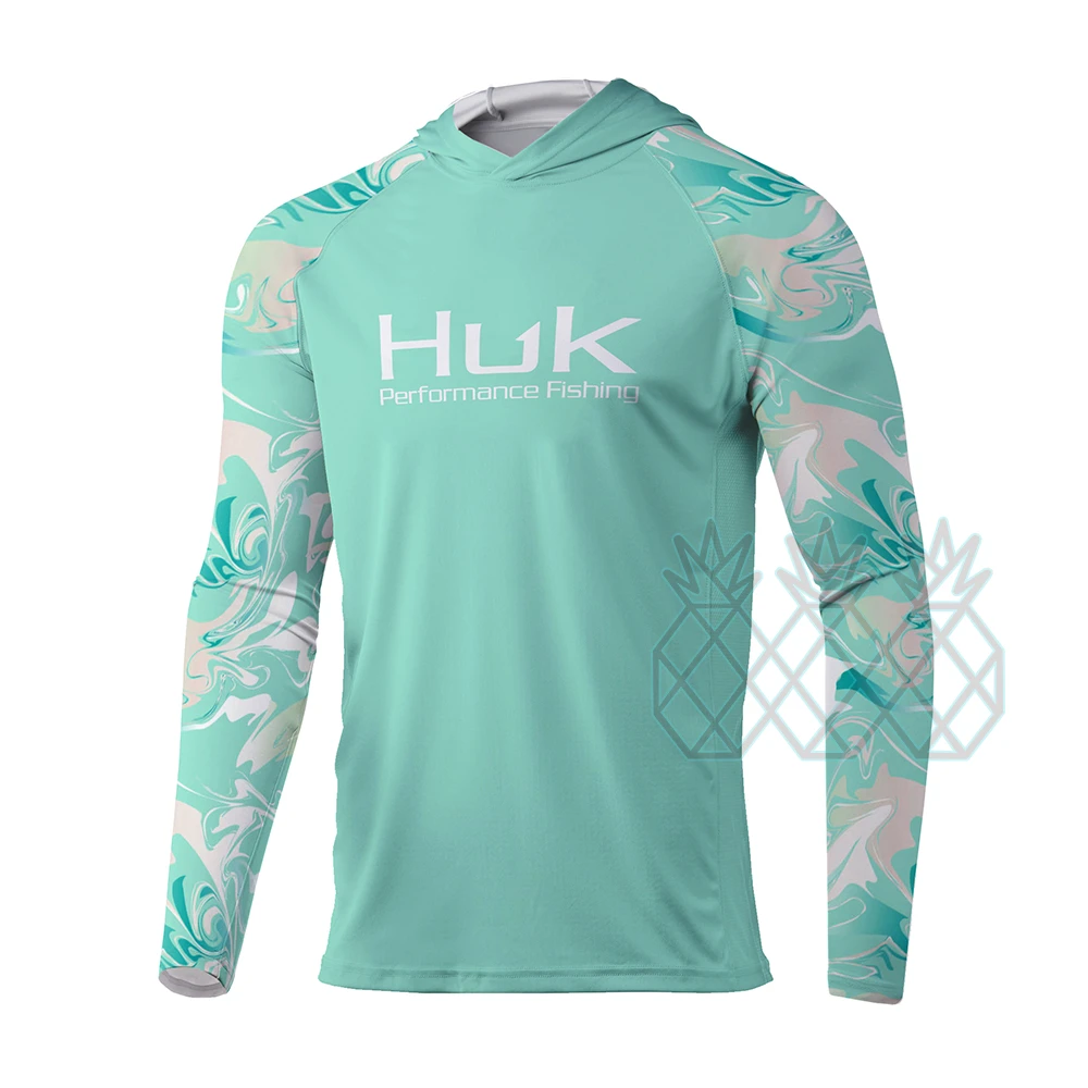 Huk Men's Long Sleeve Fishing Shirts Camisa De Pesca Moisture Wicking