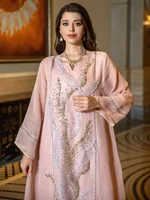 Eid Muslim Party Dress for Women Abaya Jalabiya Evening Long Dresses Sequins Morocco Abayas Kaftan Islam Vestidos Arab Long Robe 3