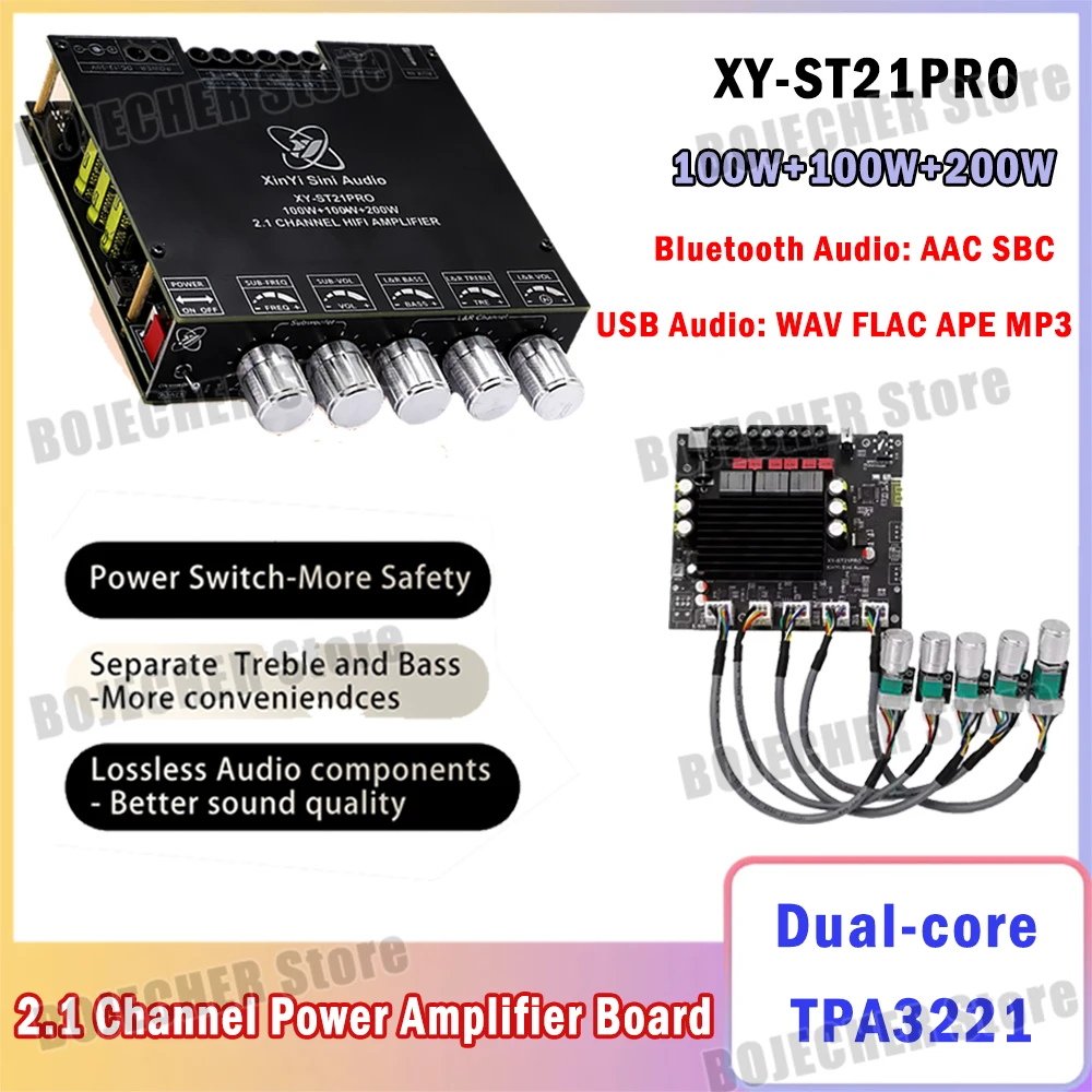 XY-ST21 PRO 2.1 Channel Power Board Bluetooth 5.2 Audio Stereo