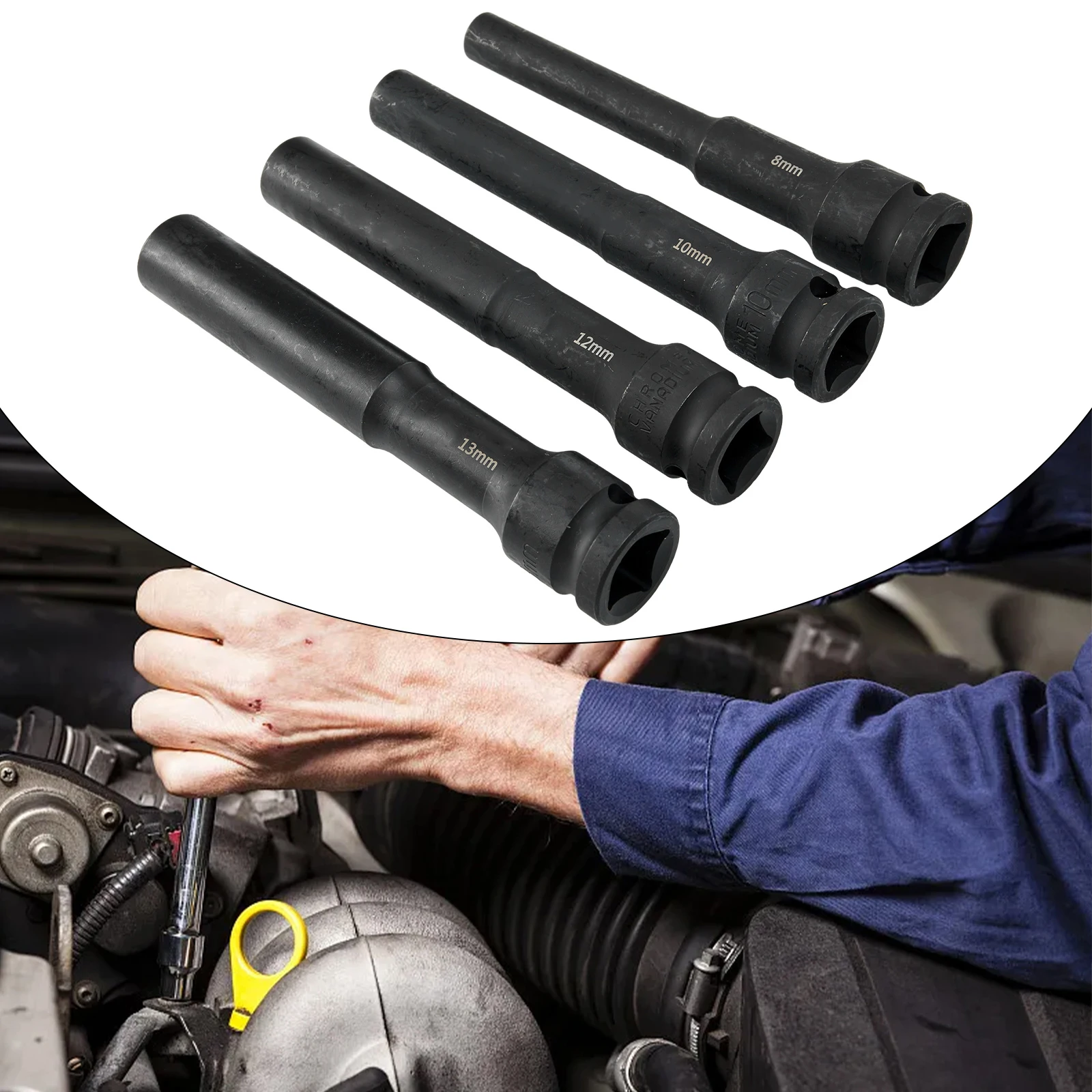 

Lithium Wrench Hex Socket Chrome Vanadium Steel Hex Socket Head Impact Wrench Hex Socket Head For AC Electric Wrench