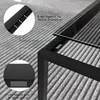 Glass Coffee Tables for Living Room Square Modern Center Table for Small Space,Tempered Glass-top with Sturdy Metal Frame S 4