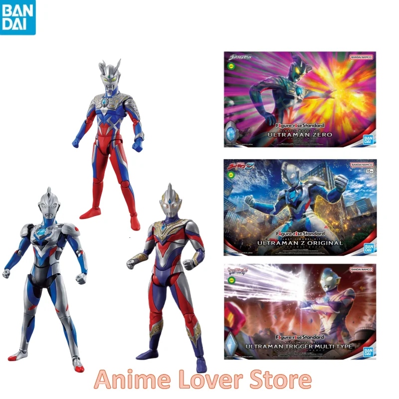 

In Stock Bandai Original Figure-rise Standard ULTRAMAN ZERO TRIGGER Z Anime Action Figures Assembly Model Toys for Kids Gift