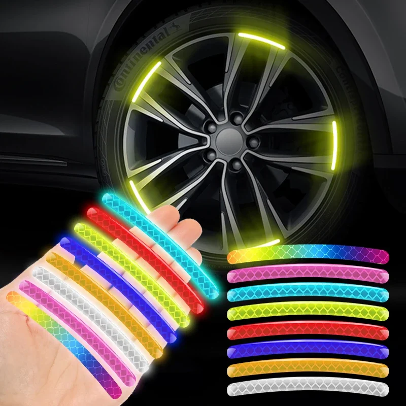 Mozzo Ruota Auto Adesivo Riflettente Cerchio Pneumatico Strisce Riflettenti Per Audi Sline A3 A4 A5 A6 S6 A7 Q3 Q5 Q6 Q7 Tt Rs Sportback Etron