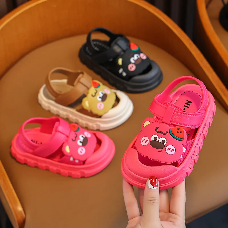 Kids Shoes Children Sandals Kids Sandals Beach Shoes Kids Sandals Babies Non-slip Cartoon Pattern Children Sandals Boys Girls Soft Bottom Footwear Lightweight Students Sport Shoes