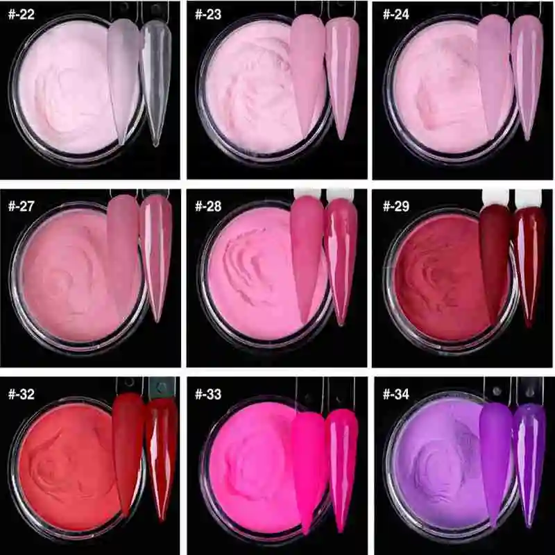 1KG Nude Nail Acrylic Powder Crystal Clear Nail Extension Carving Dip Powder Nail Art Crystal Powder Carved Pollen Wholesale 2