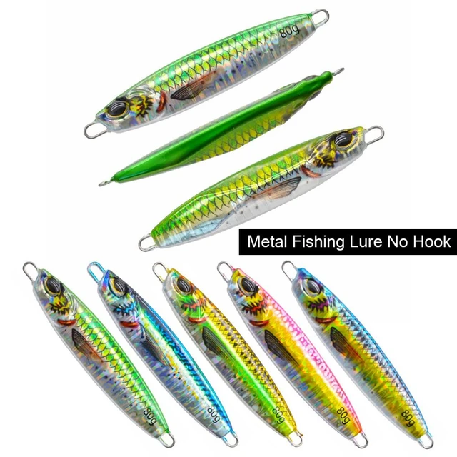 3d printed 40g 60g Spinning Baits Spanish mackerel Lead Casting Metal  Fishing Lure no hook Jig