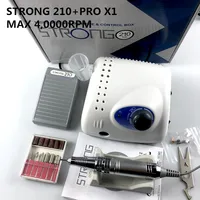 STRONG 210 control box 40000rpm Handpiece PRO X1 105 105L 65W Nail Drills Manicure Machine Pedicure Electric File Bits 1