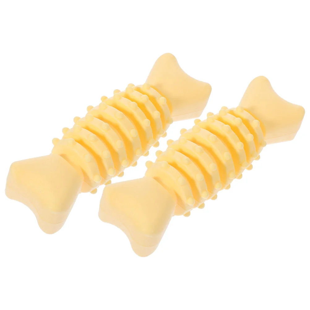 

2 Pcs Dog Teething Toy Puppy Chew Toys Biting The Small Dogs for Large Molar