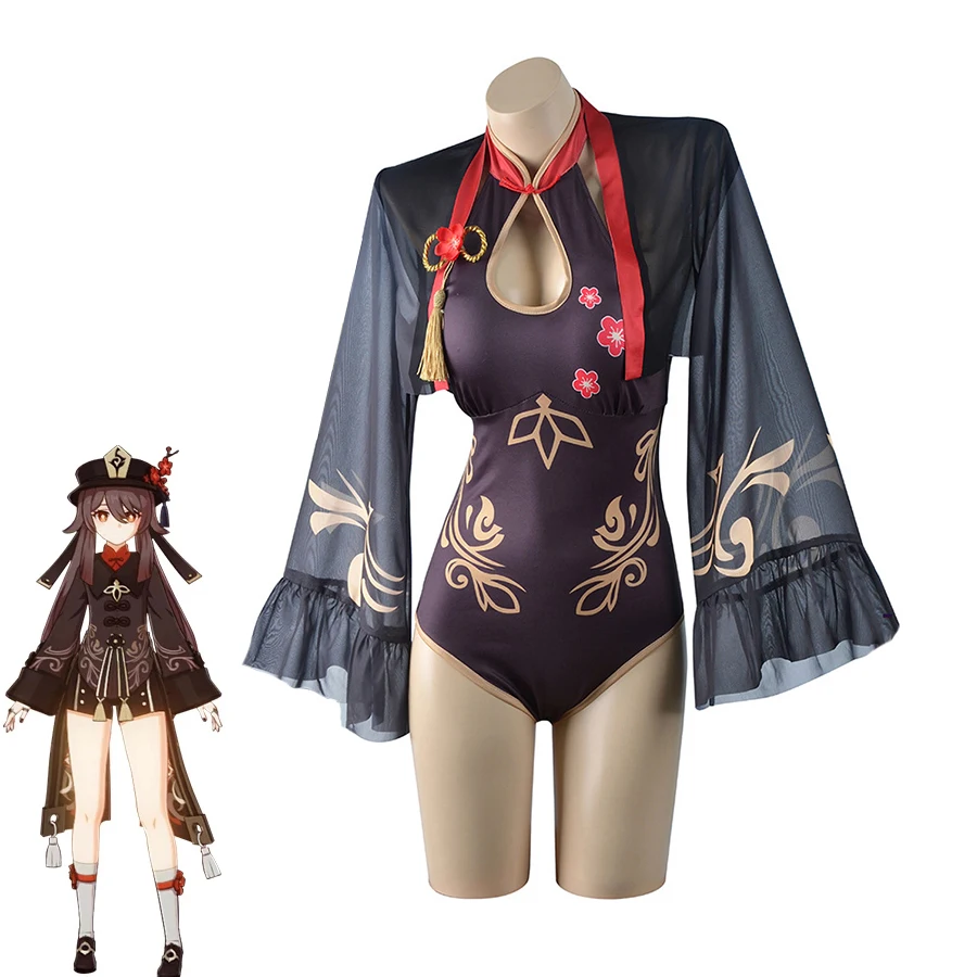 

Game Genshin Impact Cosplay HuTao Hu Tao Swimsuit Lisa Minci Bikini Xi Na Costumes Swimsuit Party Anime Halloween For Women Gift