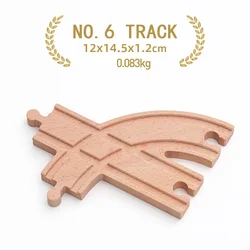 Deluxe Wooden Train Track Accessories Set for Kids - Premium Quality Railway Toys (Track No 6)