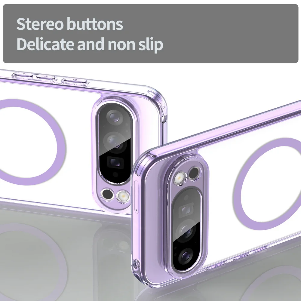 Enhanced Magnetic Clear Case with Camera Protection and Anti-Yellowing Technology for Magsafe Wireless Charging