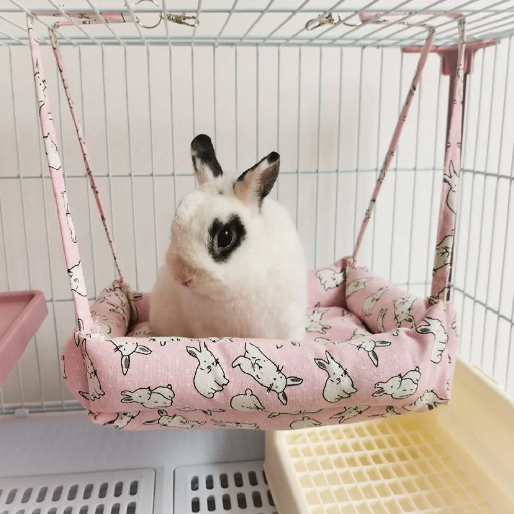 Pet Hammock Cute Pet Rabbit Hammock Cotton for Small Pet