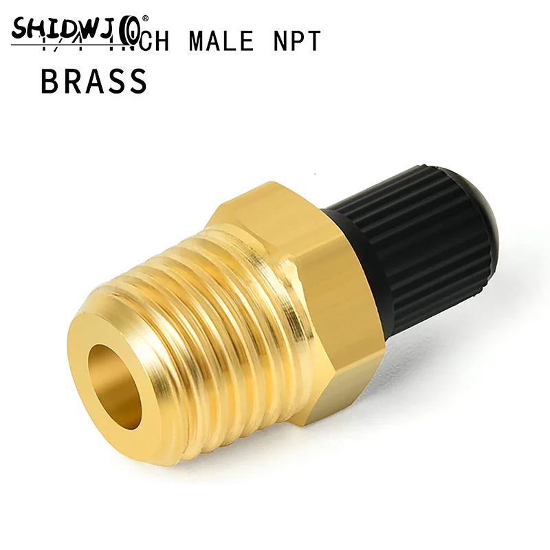 4 Adattatori In Ottone Per Gonfiaggio Pneumatici – Valvola Schrader Con Filetto NPT 1/4 Maschio, Per Compressori E Pompe Auto