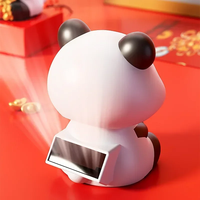 Solar Powered Panda Ornament For Car Dashboard Or Desk - Nodding Solar - View #12