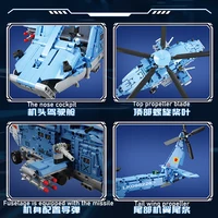 Technology Armed Helicopter Building Blocks Toys Air Forces Model Airplane Blocks Set Educational Toys For Boys Gifts 4