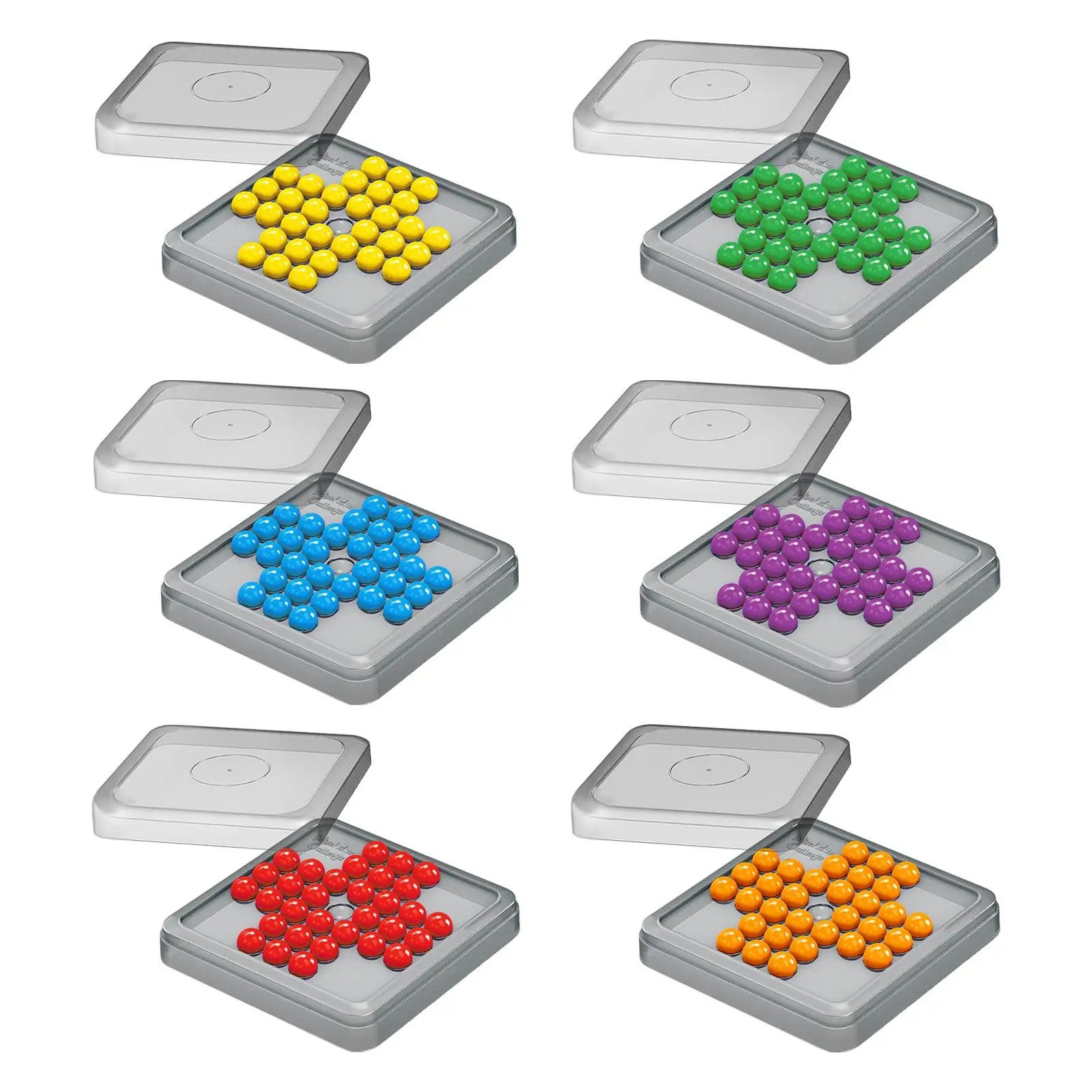 

Solitaire Board Game Educational Toy Solitaire Game Board 5.91inchx5.91inch for Travel Toy 1 Player Adults Coffee Table Friends