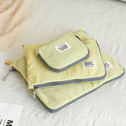 Enhanced Travel Compression Packing Cubes - Efficient Luggage and Backpack Organizing Solution (Yellow 3pcs))