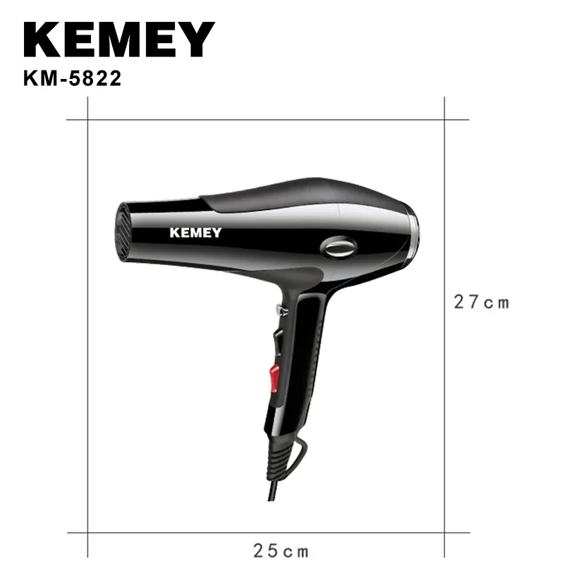 KEMEI KM-5822 High Quality 3500W High Power Two Speed Three Temperature Adjustment Professional Hair Dryer 4