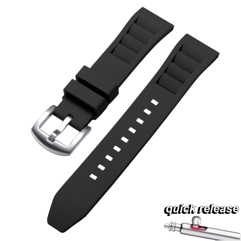 Premium Soft Silicone Waterproof Sport Watchband - Elegant Rubber Strap Accessories
