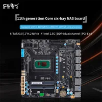 CWWK 11th generation Core i3-1115G4/i5-1135G7/i7-1165G7 six-bay NAS board/4 network 2.5G/6 SATA3.0/2 M.2 NVMe/SFF-8643 1