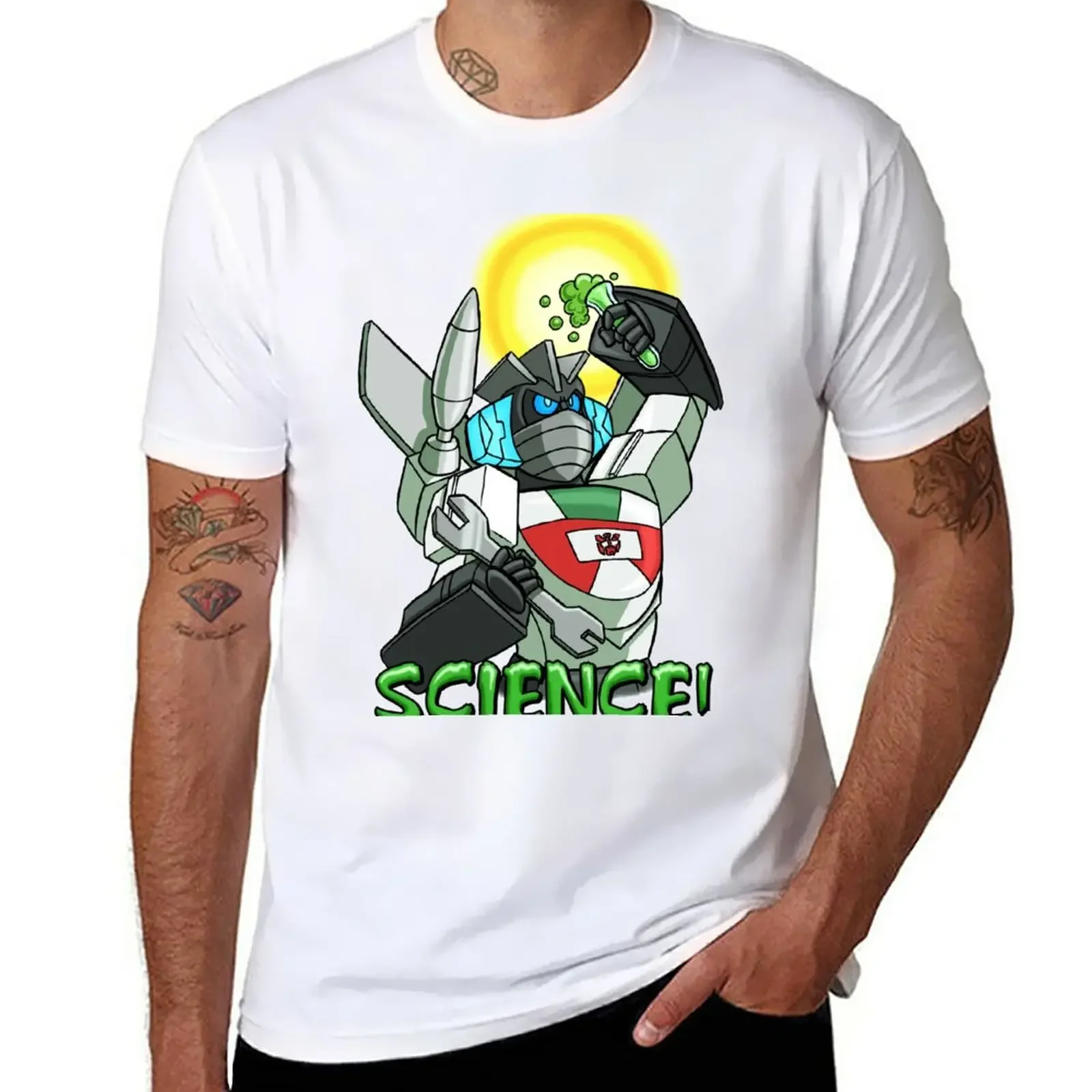 

Wheeljack SCIENCE! T-Shirt summer top plus sizes blanks men clothes