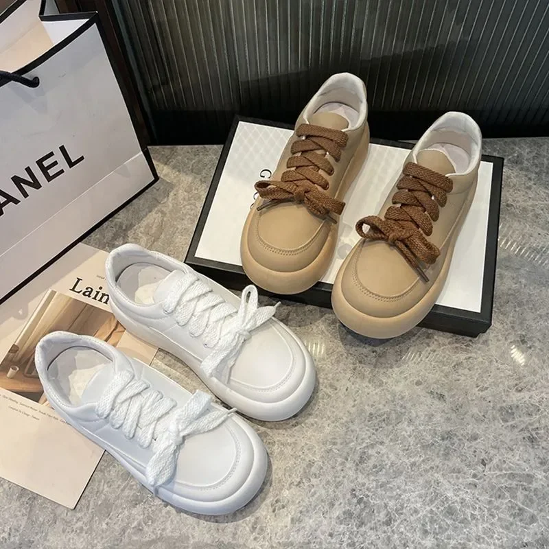 2023 New Style Spring Autumn New Thick-soled Students Casual  Sports Trend Sneakers Tennis Flat Platform Zapatillas De Deporte