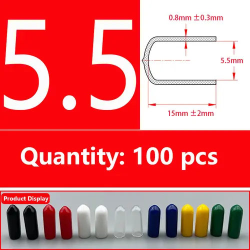 Rubber Cap Sleeve Soft Elasticity Silicone Protective Cover  Sealing Plug Thread Protection Sleeve Black Red White Blue 1.5-24mm - Image 13
