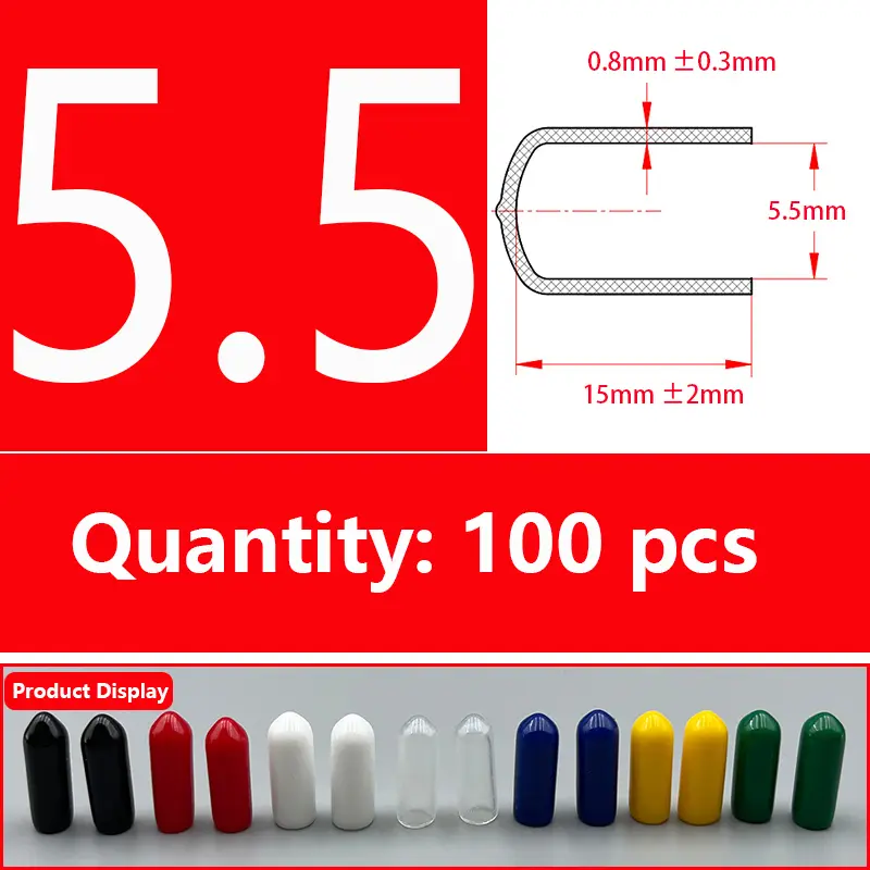 Rubber Cap Sleeve Soft Elasticity Silicone Protective Cover  Sealing Plug Thread Protection Sleeve Black Red White Blue 1.5-24mm - Image 13