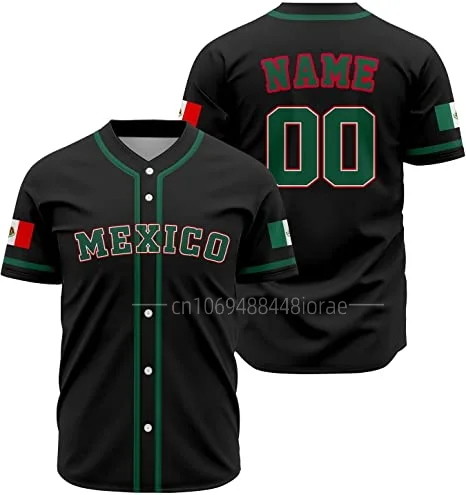 Custom 2023 World Mexico Baseball Jersey Adults Sports Baseball Classic  Shirts Printed Personalized Name Number for Men