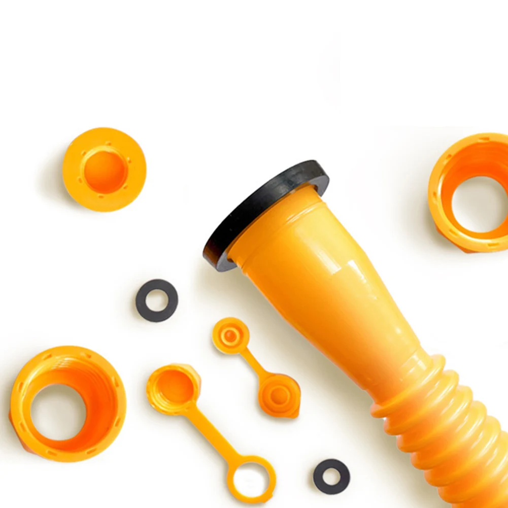 Gas Can Nozzle with Screw Collar Caps Anti Spill Gas Can Vent Replacement Spouts for Most 1/2/5/10 Gal 1/3/4/5 Set
