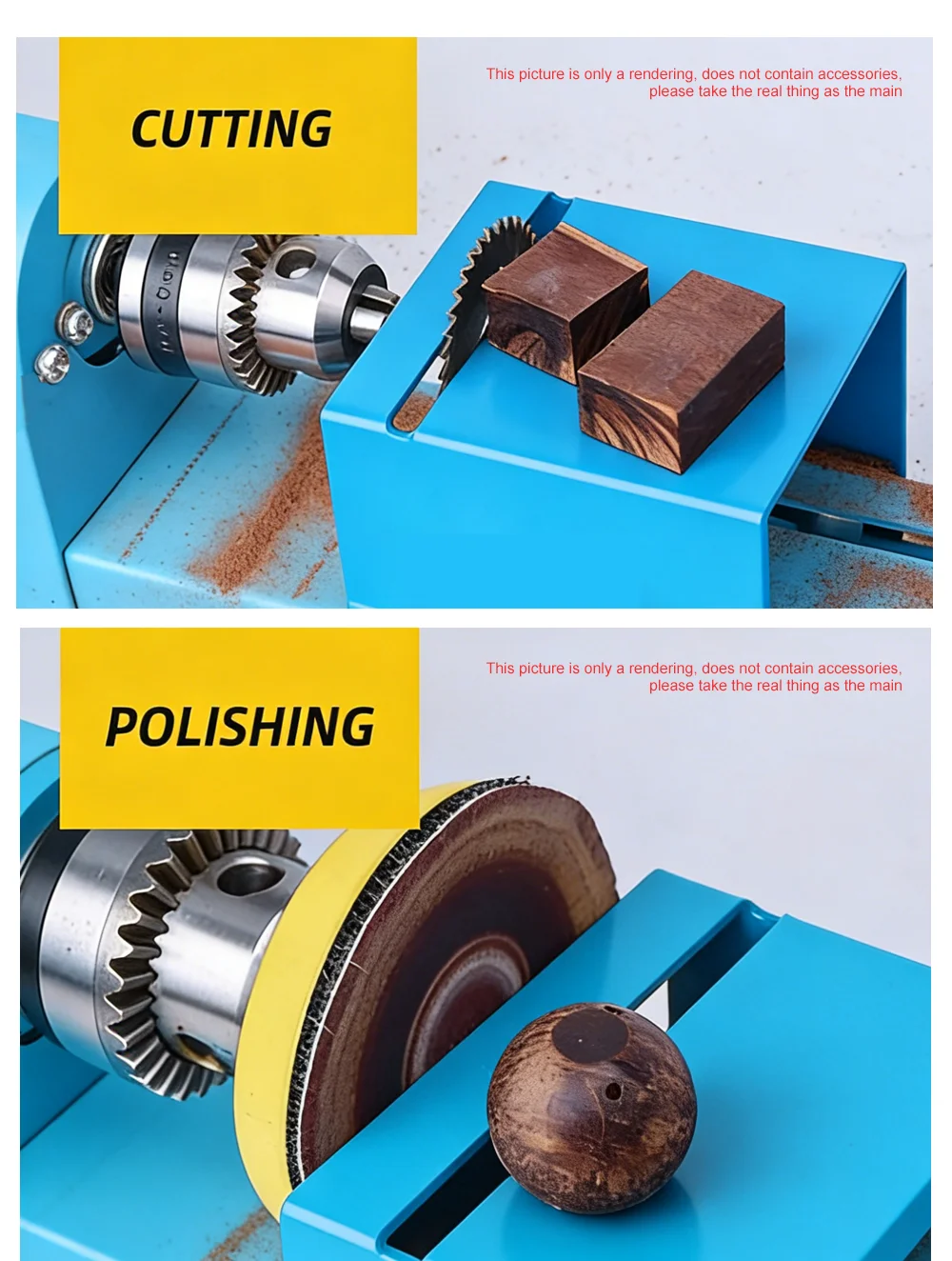 High Torque Mini Wood Lathe Electric Bead Woodworking Lathe 7-Speed Bead Lathe f
