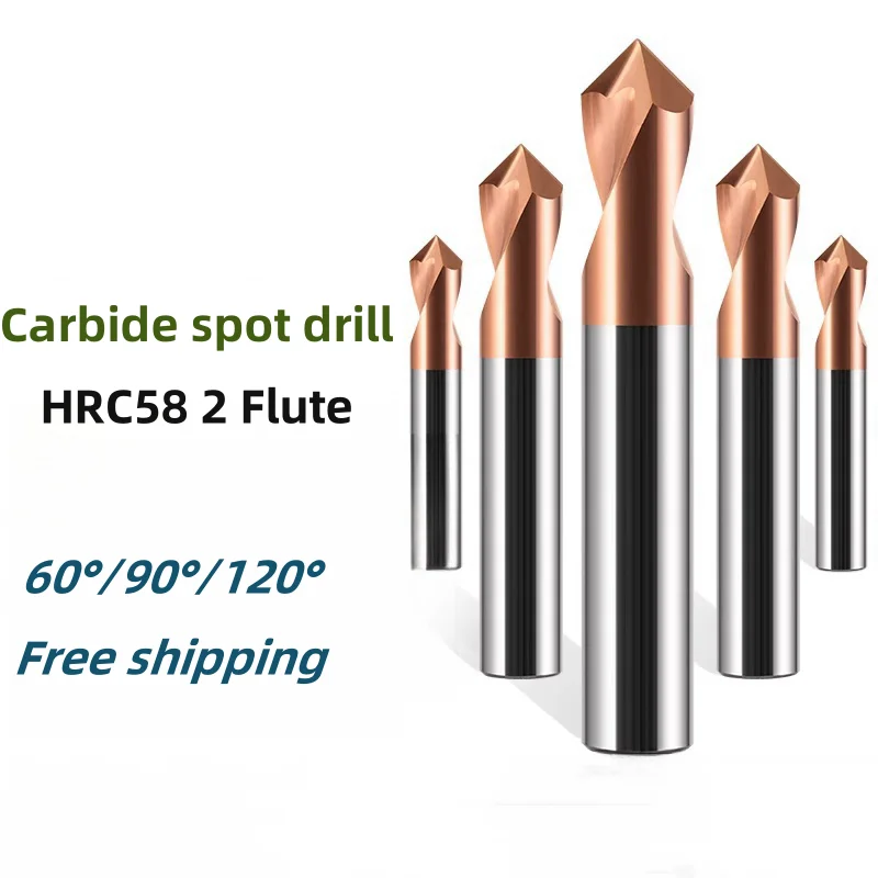 HRC582fluteSpottingDrills6090120degreechamferingendmillfor