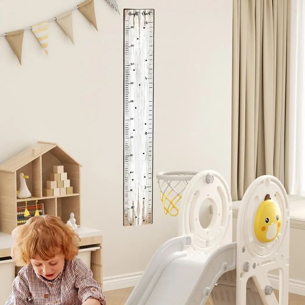 Solid Wood Growth Chart Wooden Splicing Kids Growth Chart for Boys Girls Nursery Height Measurement Ruler for Children's Room