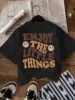 Girls Casual Simple Letter Back Print T-Shirts Kawaii Cotton Summer Tees Y2k Harajuku Style Kids Clothing Tops All-Match Classic 1