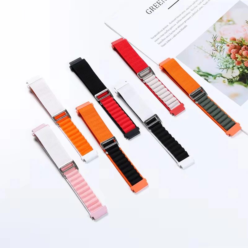 Alpine Sport Nylon Loop Bracelet - 22mm Wristband Strap
