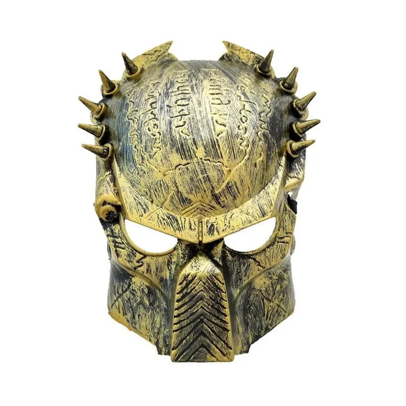 Máscara De Terror De Predator Para Halloween, Máscara De Lobo Solitario, Remache A Presión, Máscara De Hierro, Suministros De Disfraces De Cosplay, Nu