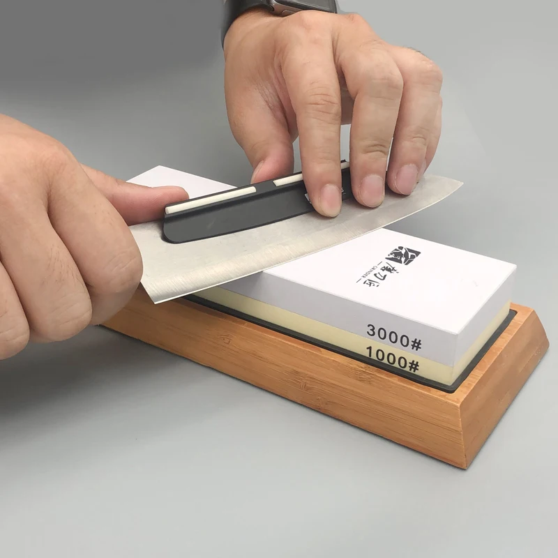 Affilacoltelli Da Cucina In Pietra Per Affilare Taidea Con Guida Angolare Coltelli A Base Di Bambù Smerigliatrice Grana 1000 3000 # Whetstone Apex Egd