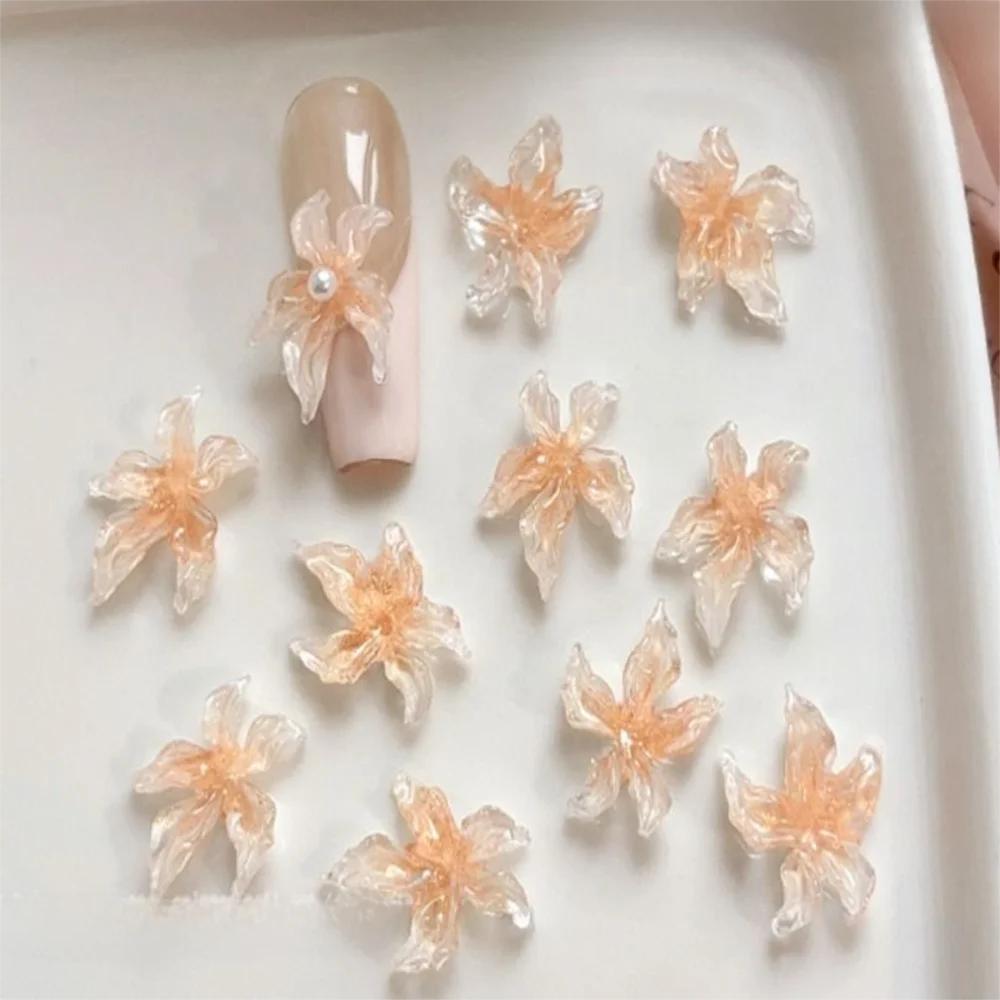 30PCS Cute Soft 3D Flowers Nail Art Charms Acrylic Sticker Nail Decals Manicure Decor Nail Art Enthusiasts
