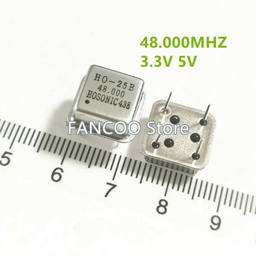 48M 48.000M 48MHZ 48.000MHZ Half Size 3.3v 5v CRYSTAL CLOCK OSCILLATOR OSC DIP-4 48.000 5PCS