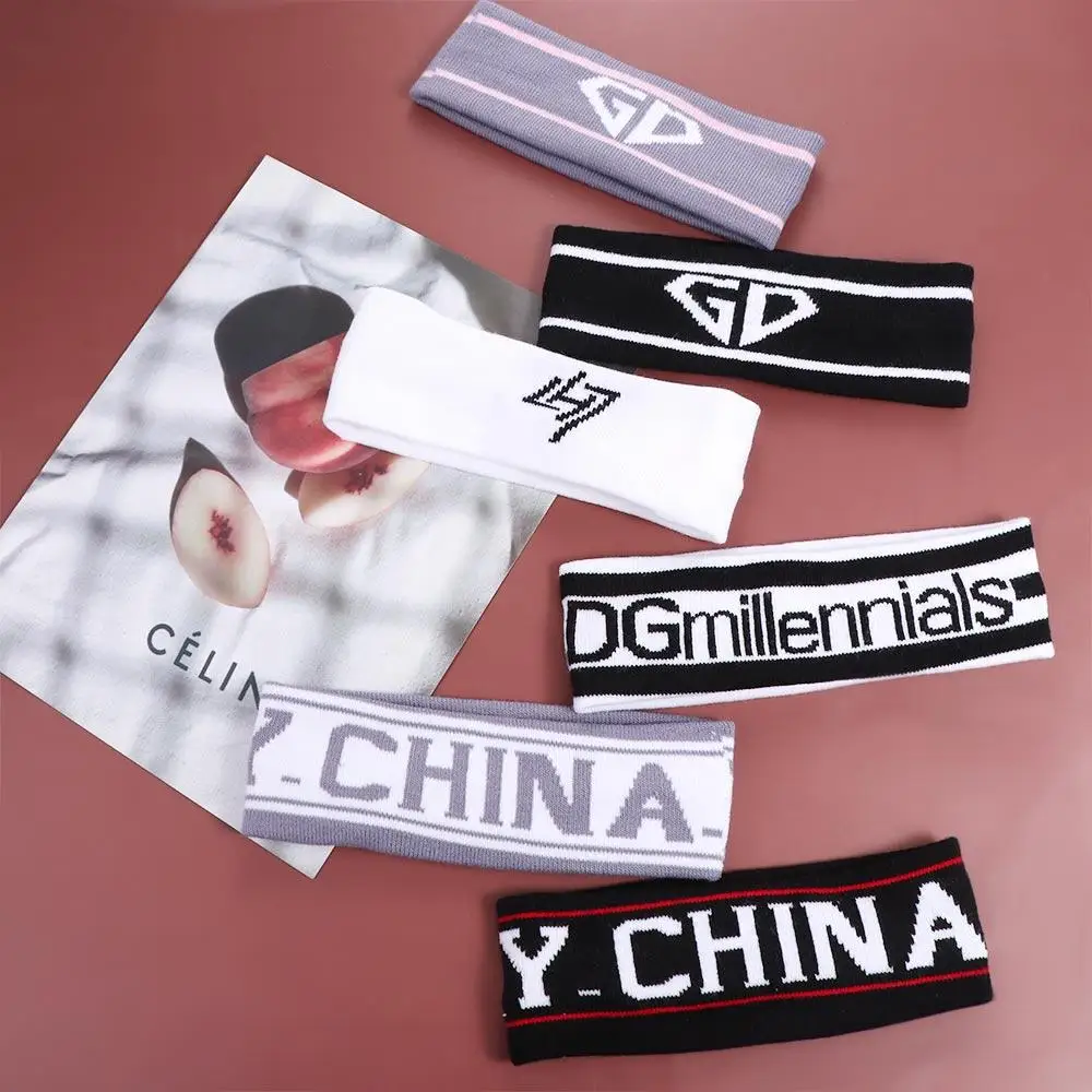 Sweat Hair Bands Yoga Gym Running Absorbent Band Letters Sweat Headband Sports Headband Sweatbands Women Tennis Headwrap