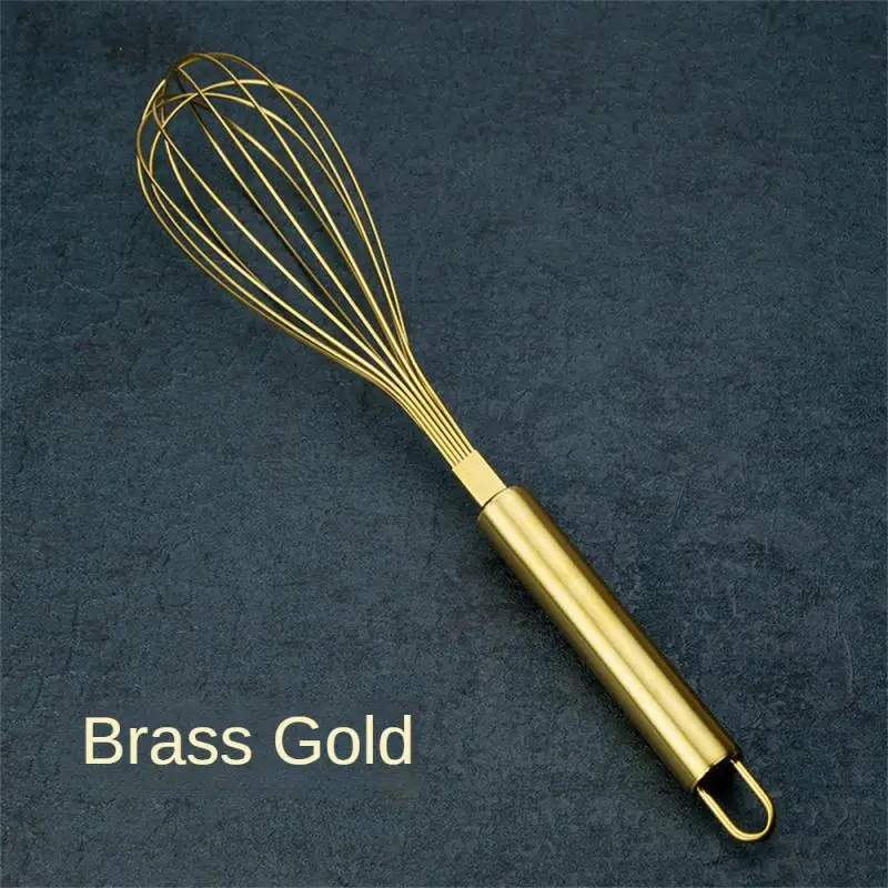 Gold Stainless Steel Egg Beater Hand Whisk Egg Mixer 1Pcs Baking Cake Tool Baking Set Home Tools Kitchen Accessories