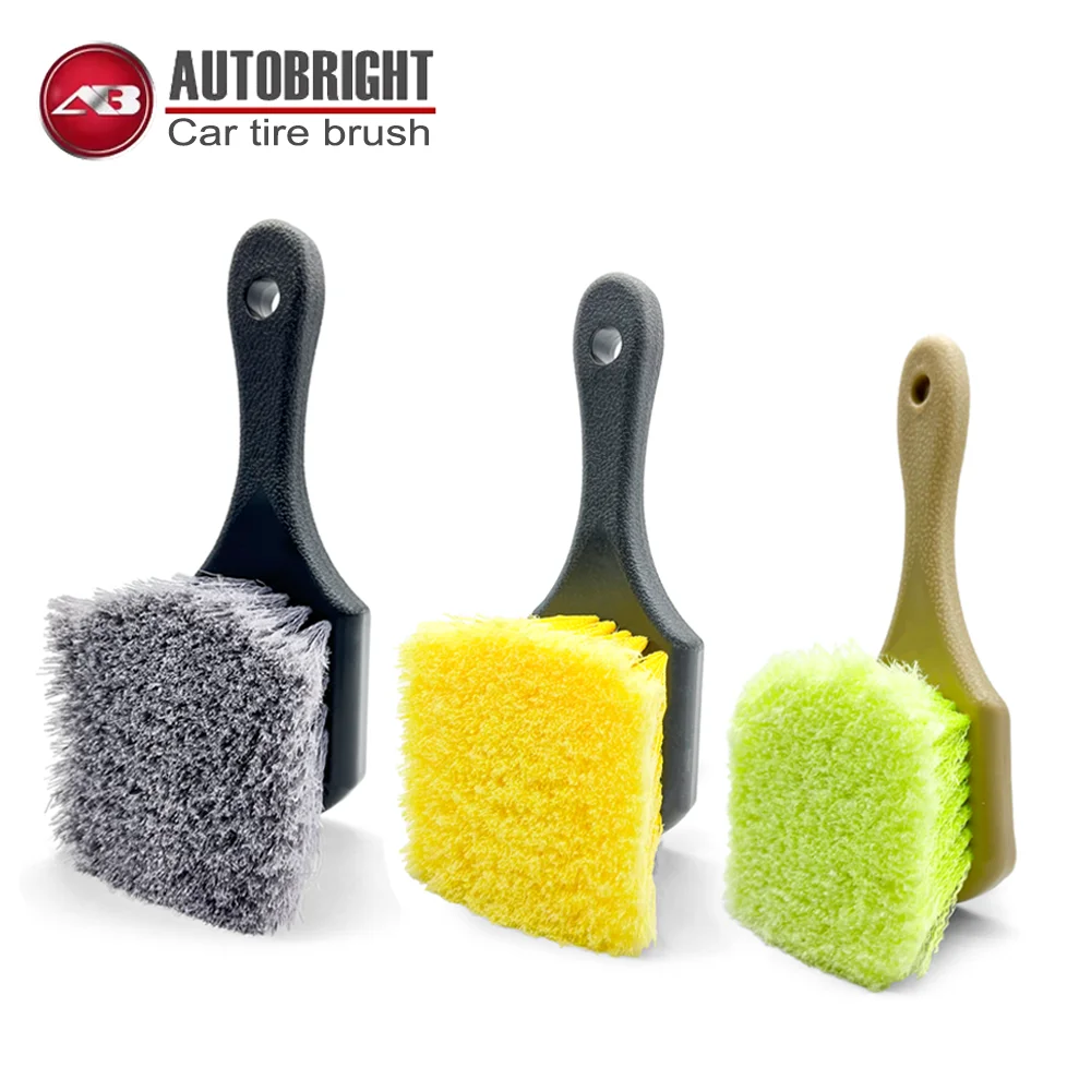 AUTOBRIGHT wheel cleaning brush brush tire cleaning brush Car Tire Wheel Rim Cleaning Brush Detailing large Brushes Wash Universal Wheel Tire Cleaning 3 color Accessories