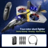 RC Airplane 2.4GHz 6CH EPP RC Plane 4 Motor RC Aircraft Toys for Adult Kids with Function Gravity Sensing Stunt Roll Cool Light 3