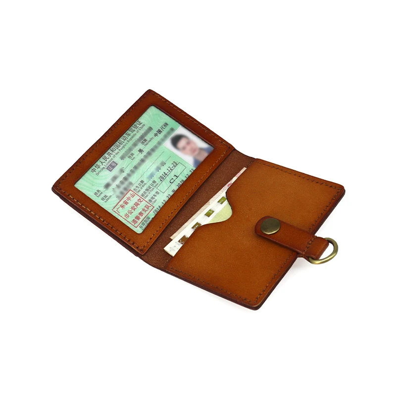 Genuine Leather Card Wallet Strap