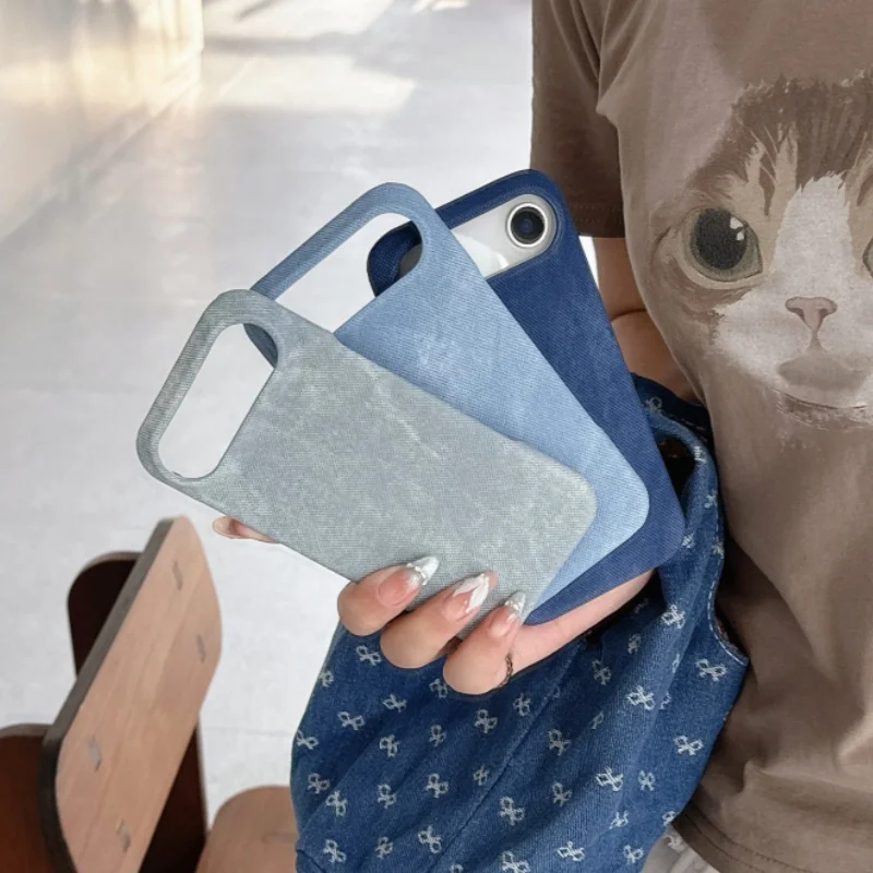 Luxury Cowboy Pattern PU Leather Matte Phone Case - Fashionable and Simple Style