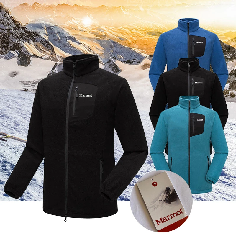Men Autumn Winter Marmot Thermal Fleece Tactical Jacket Outdoors Sports
