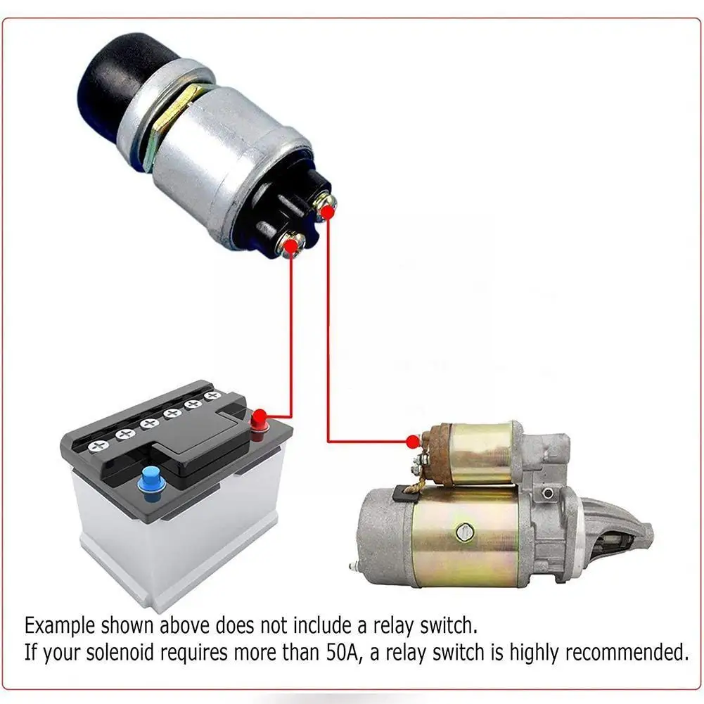 1pc Ignition Starter 60A DC 12V 24V Truck Engine Start Boat Push Waterproof Horn Car Button Replacement Start N4O0 5